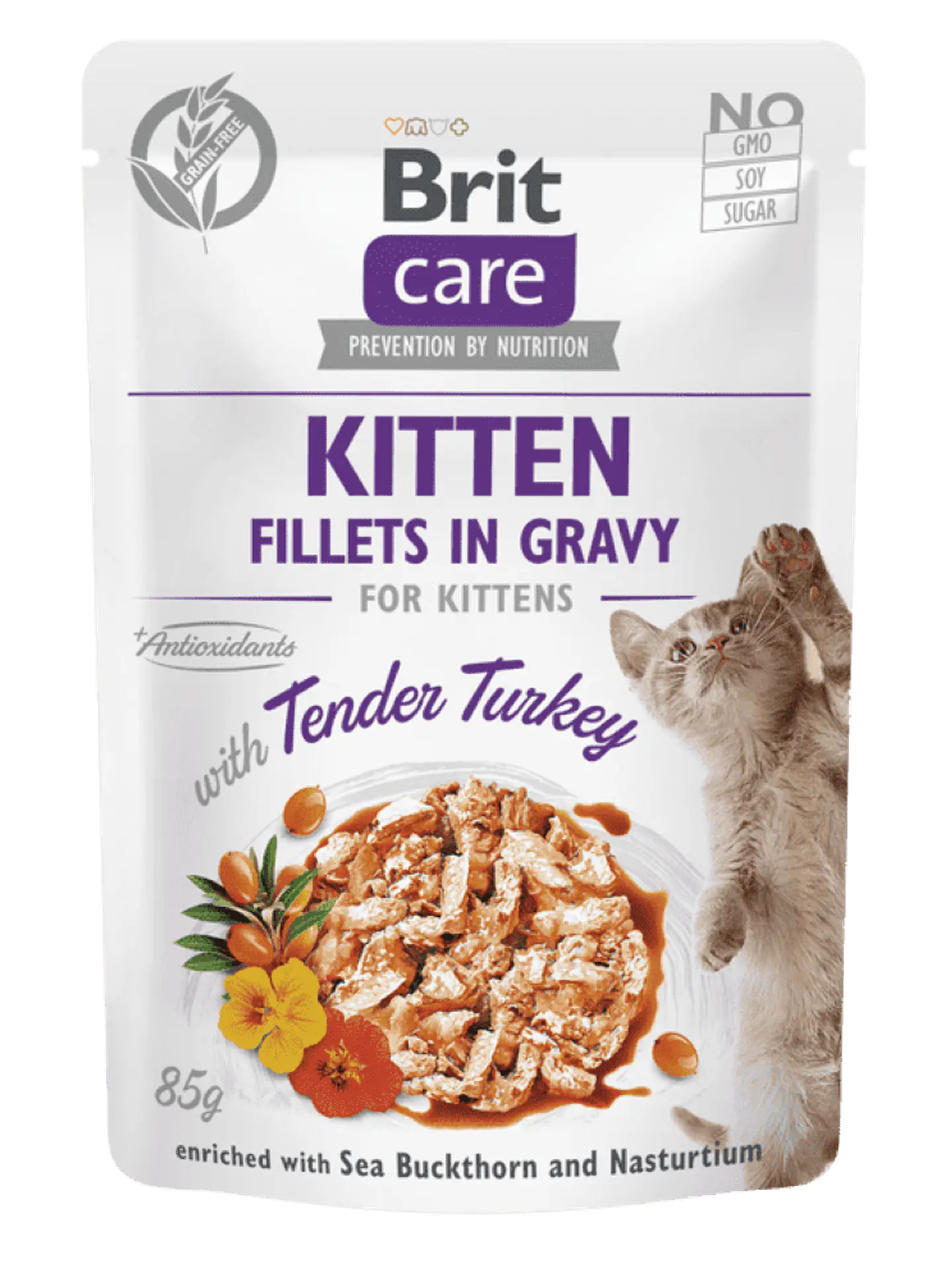 Brit Care Cat Kitten Gravy Tender Turkey 85grs  1
