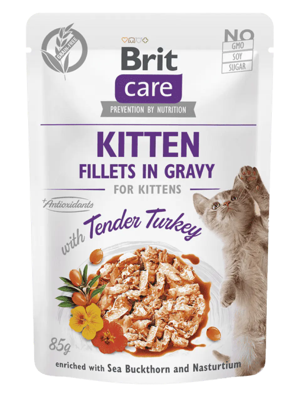 Brit Care Cat Kitten Gravy Tender Turkey 85grs  1