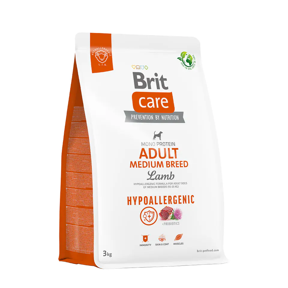 Brit Care Dog Hypoallergenic Adult Medium Lamb 3K  1
