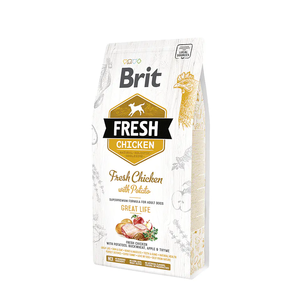 Brit Fresh Chicken Wiht Potato Adult Great Life 2.5  1