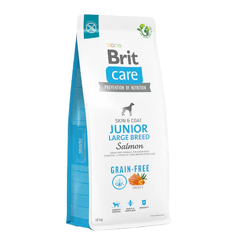 Brit Care Dog Grain Free Junior Large Breed Salmon 12K 