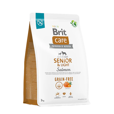 Brit Care Dog Grain Free Senior & Light Salmon 3K 