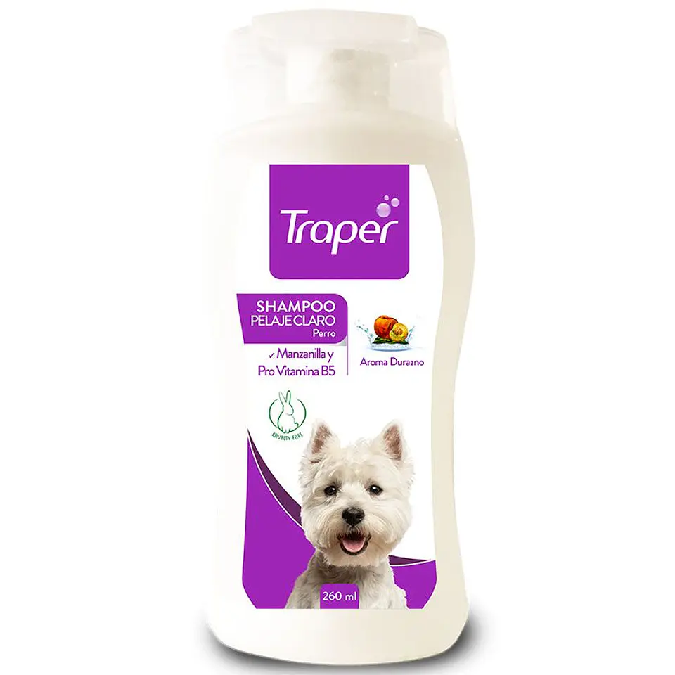Shampoo Pelaje Claro Traper 260 ml  1