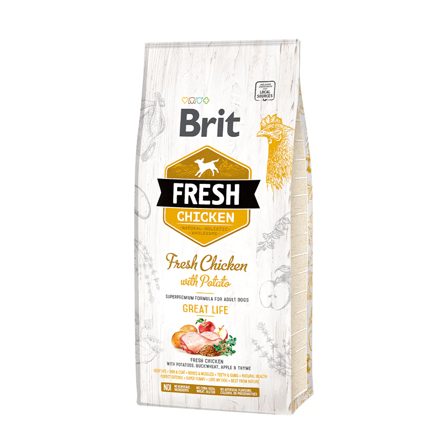 Brit Fresh Chicken With Potato Adult Great Life 12K  1