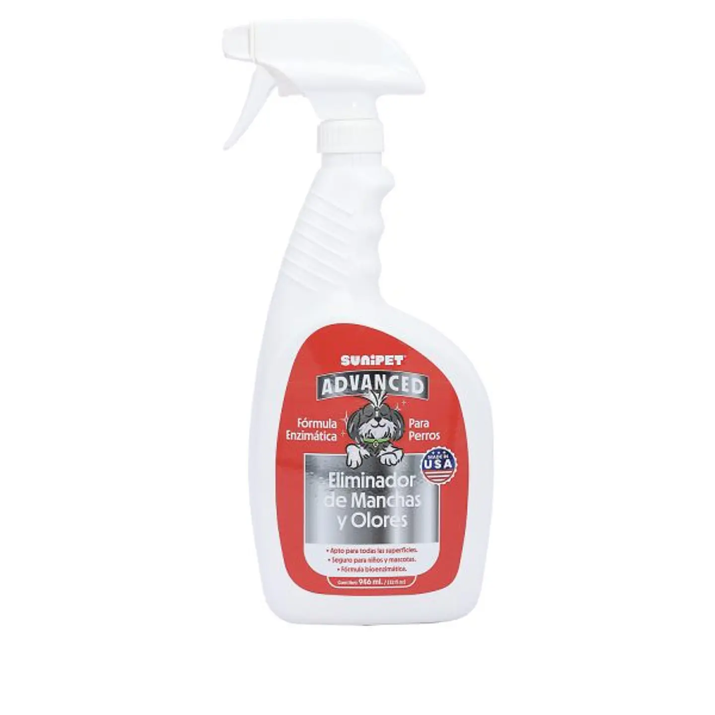 Suni Enzimático Perro Eliminador de Manchas y Olores 946ml  1