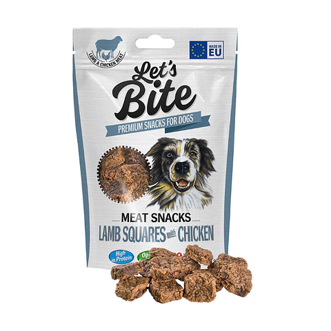 Brit Lets Bite Meat Lamb Squares With Chicken 80Gr 