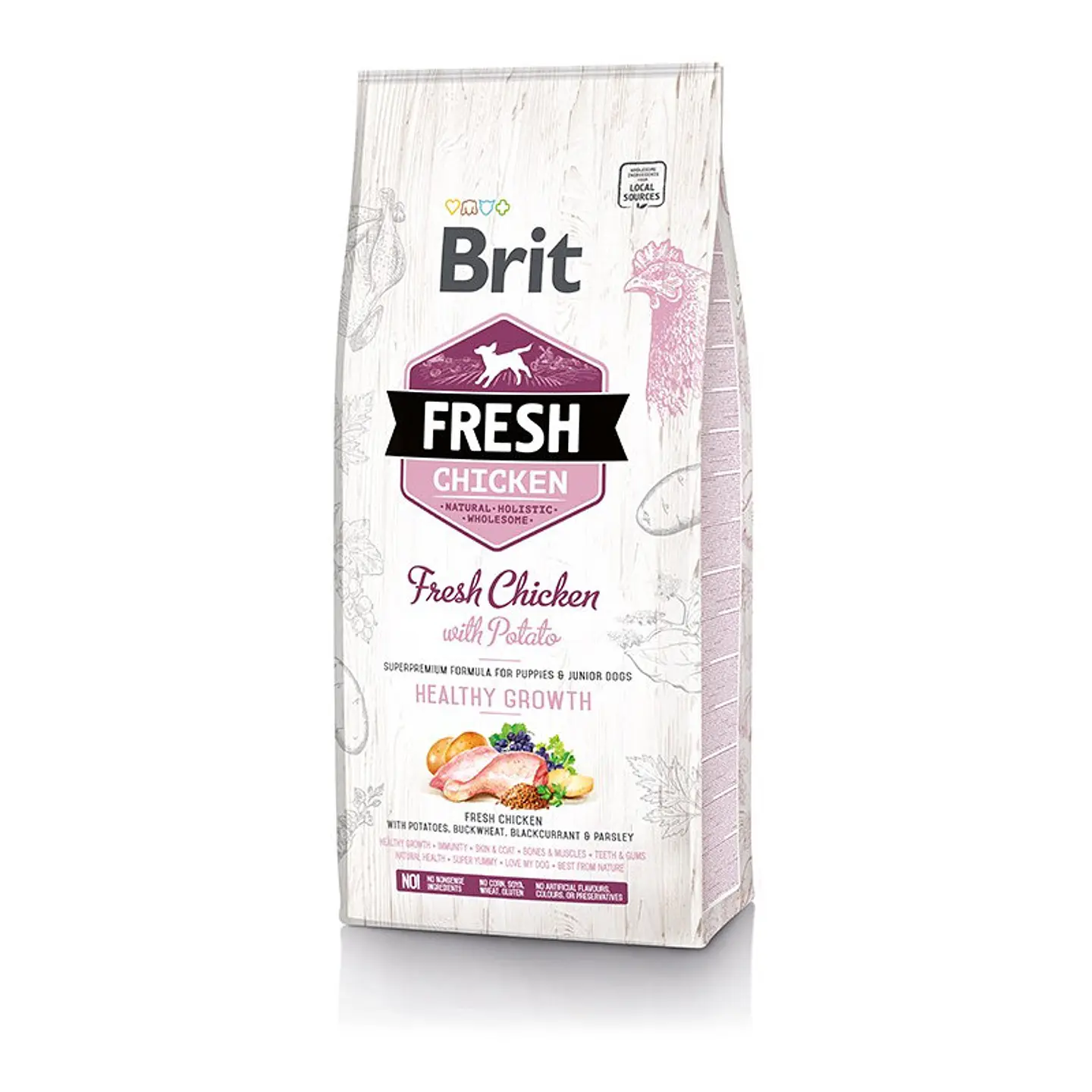 Brit Fresh Chicken With Potato Puppy 12K  1