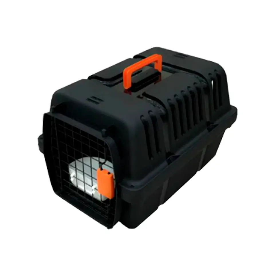 Transportadora Plastica Negra 50x35x35 Apta para Avion  1