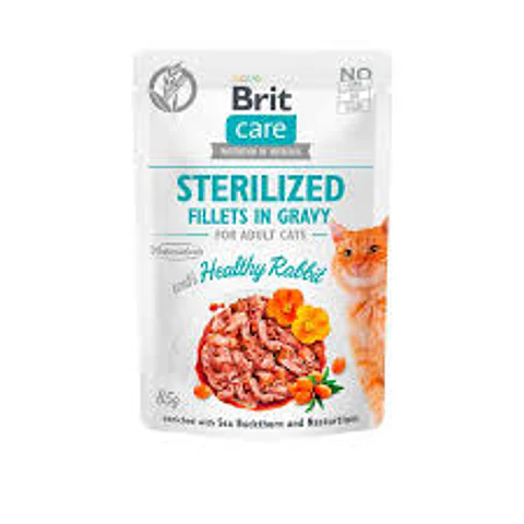 Brit Care Cat Fillets in Gravy Rabbit 85Grs 