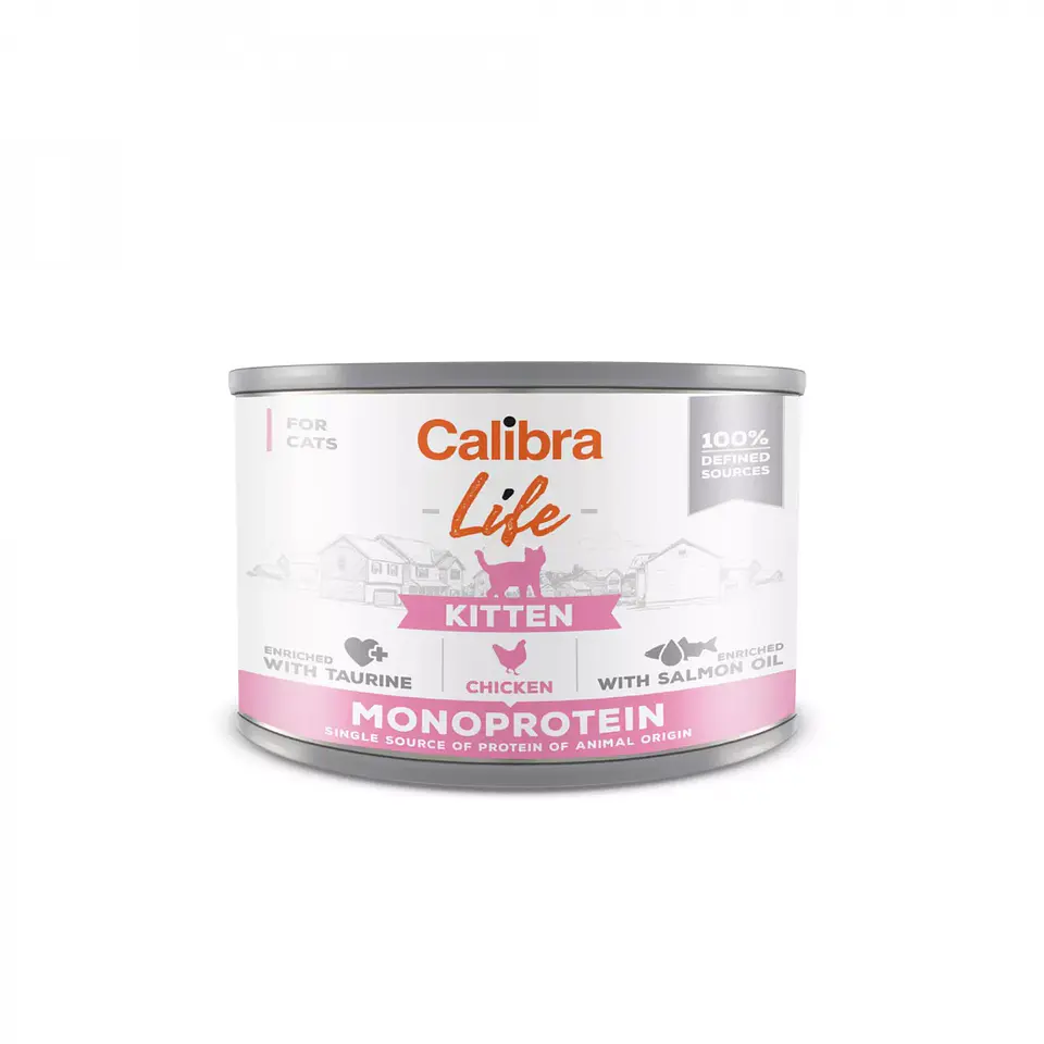 Calibra Life Kitten Chicken Lata 200 grs  1