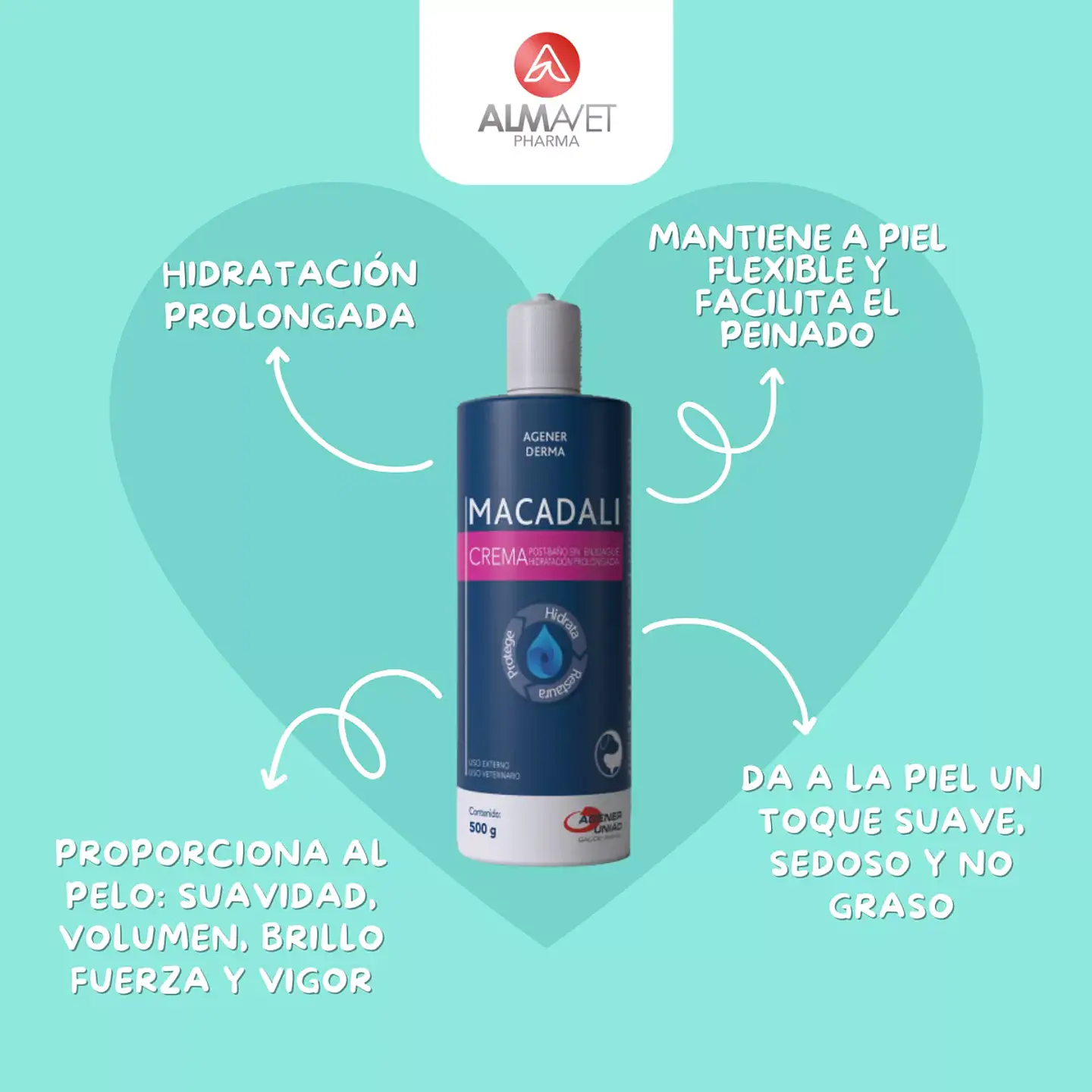 Macadali Crema Post  Baño Sin Enjuage 500 grs  2