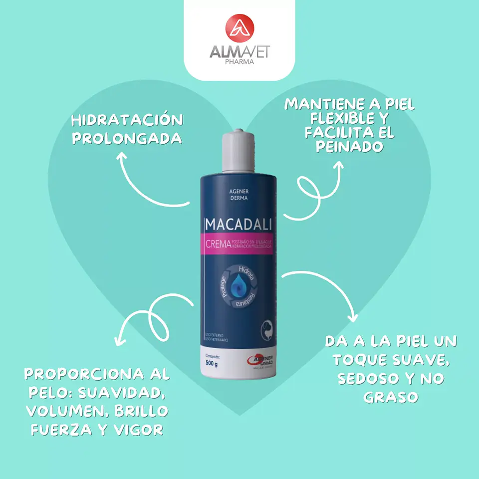 Macadali Crema Post  Baño Sin Enjuage 500 grs  2