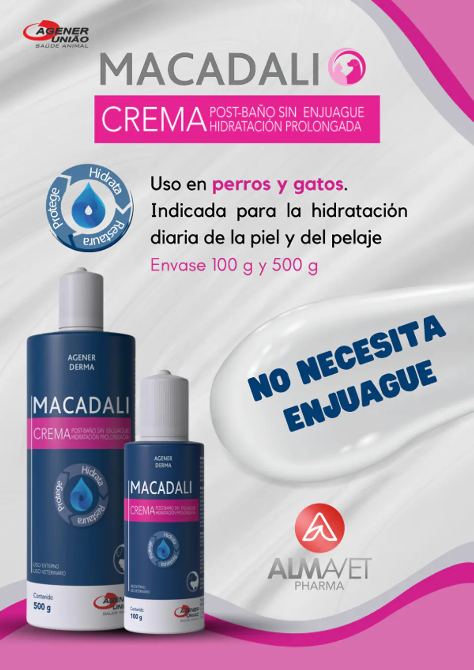 Macadali Crema Post  Baño Sin Enjuage 500 grs  4
