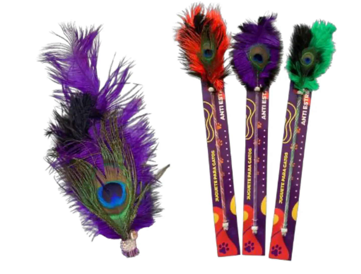 Varilla Con Pluma Pavo Real  1