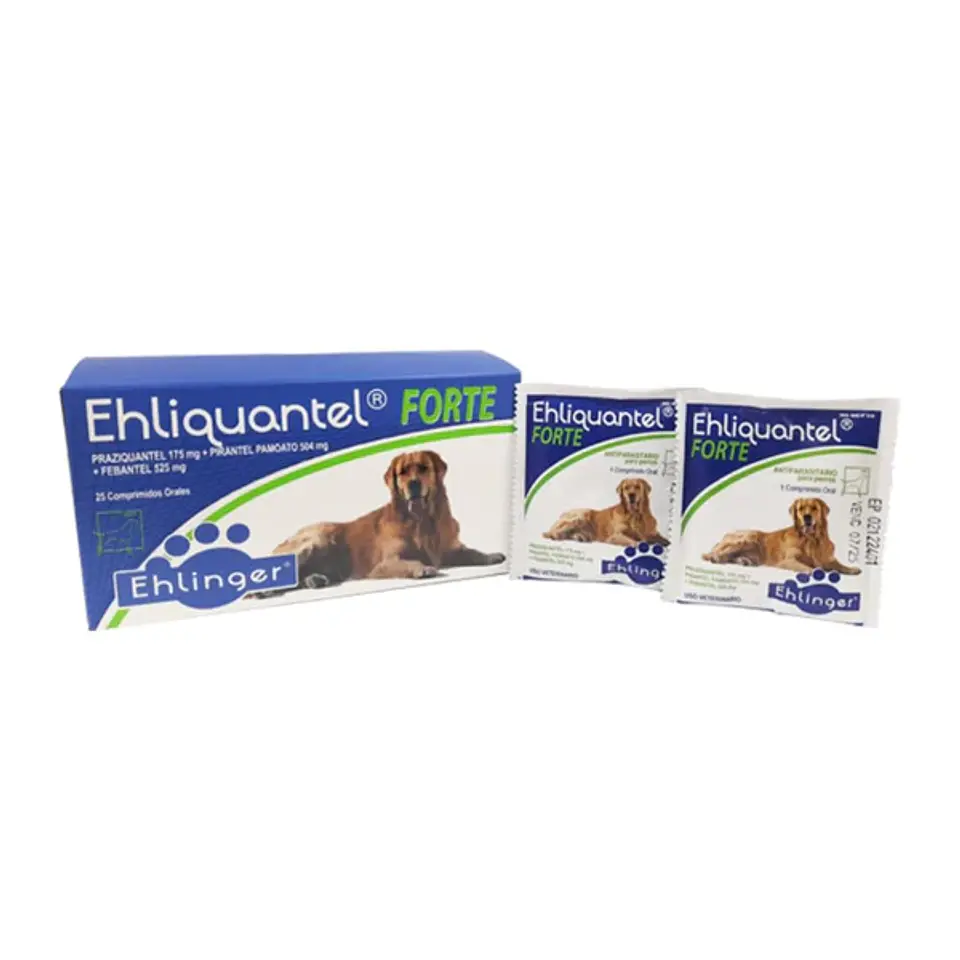 Ehliquantel Forte Antiparasitario para Perros 1 Comp 35K  1