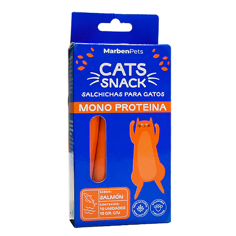 Salchichas MonoProteicas Gato 10 unidades 15grs C/U