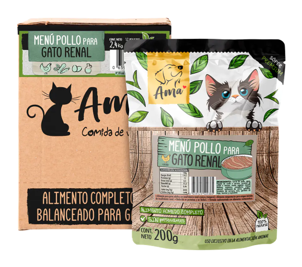 Sachet Ama Menu Gato Renal 200grs  1