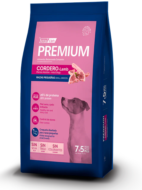 VitalCan Adulto Raza Pequeña Cordero 7.5K 