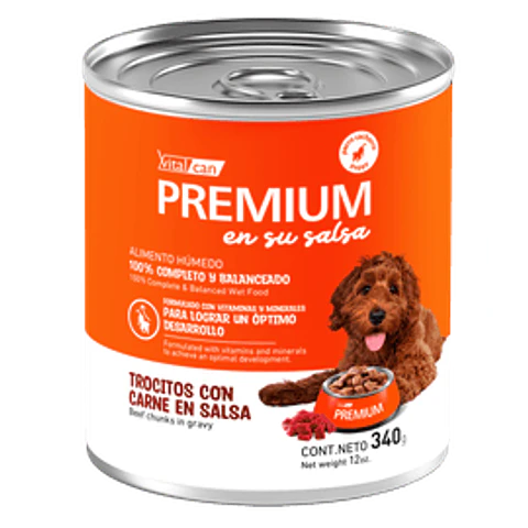 Premium Cachorro sabor Carne 340gr 
