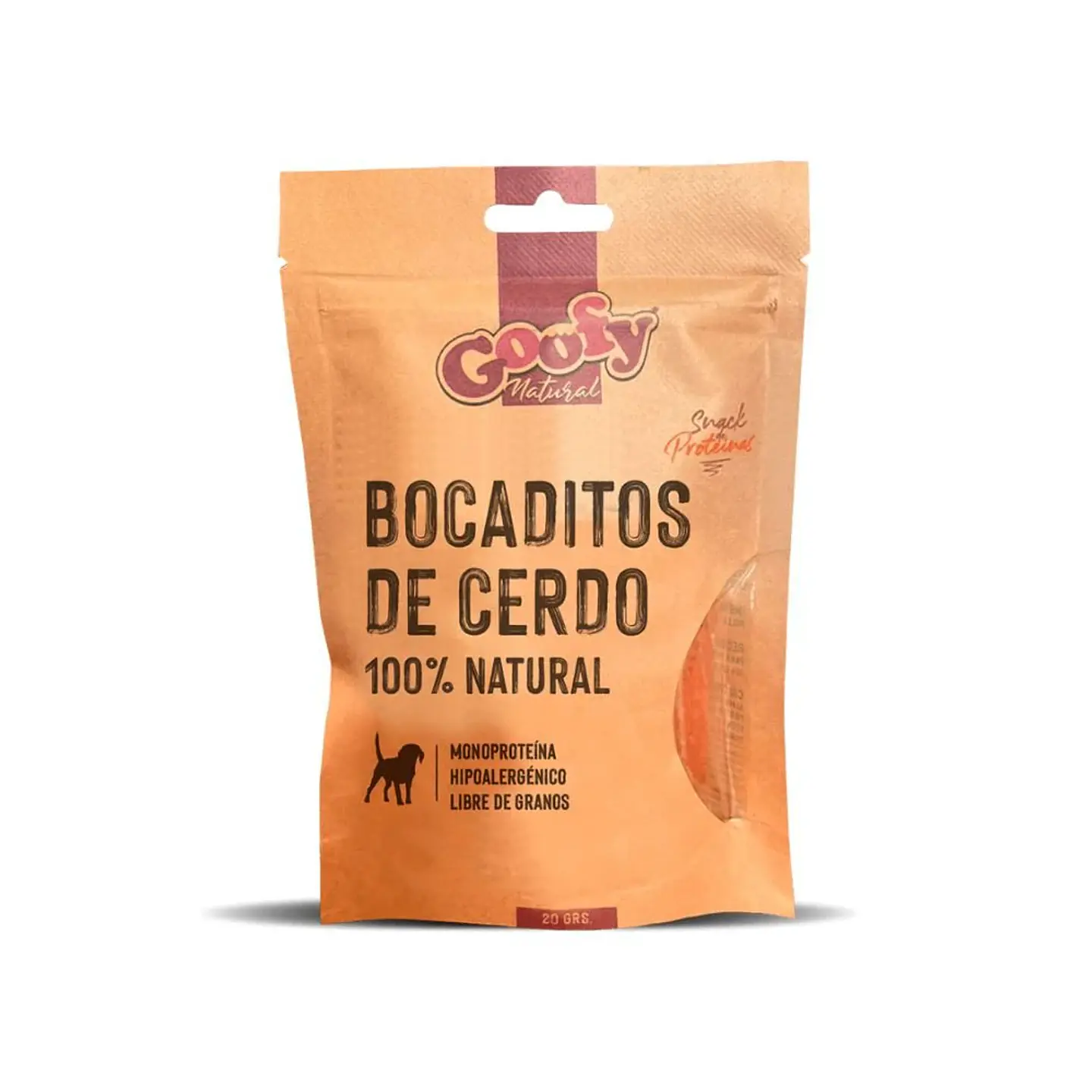 Goofy Snack Natural Bocaditos Cerdo 20gr  1