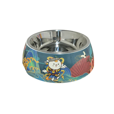 Plato Melamina y acero Inox 700 ml 