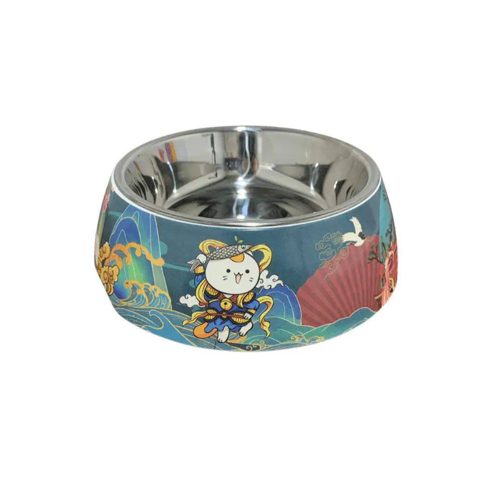 Plato Melamina y acero Inox 700 ml  1