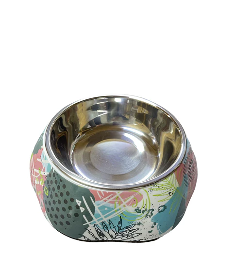 Plato Diseño Melamina y Acero 340ml 