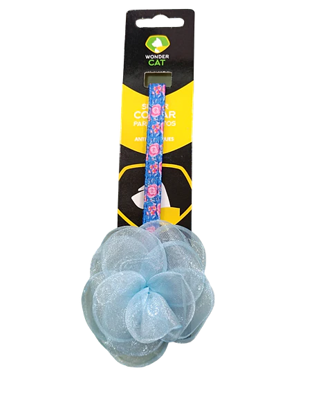 Collar Gato Anti Ahorque Flores 