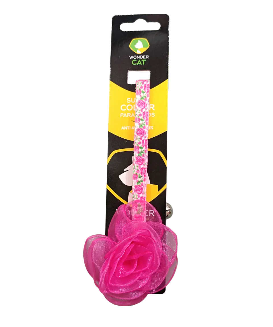 Collar Gato Anti Ahorque Flores  2