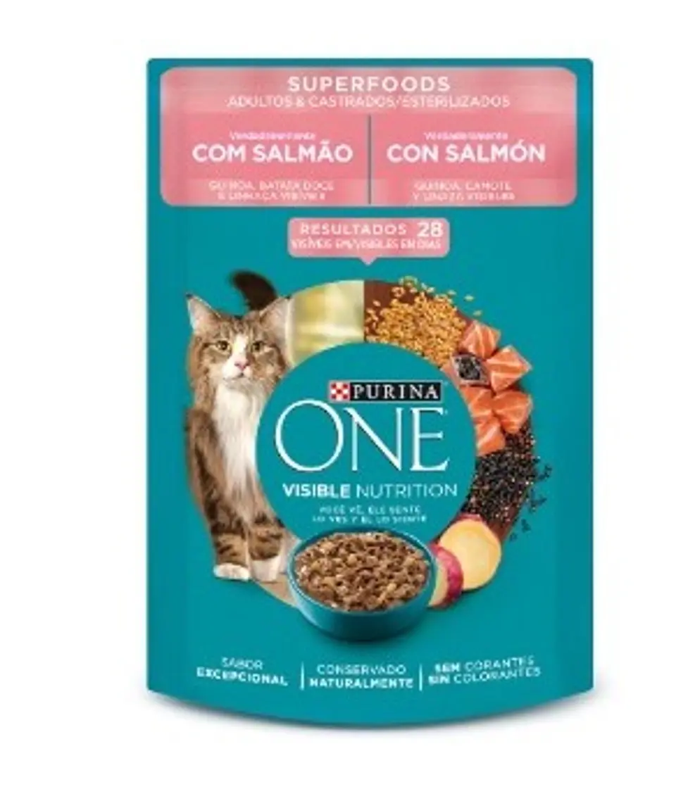 Purina One Pouch Adulto Salmon  1