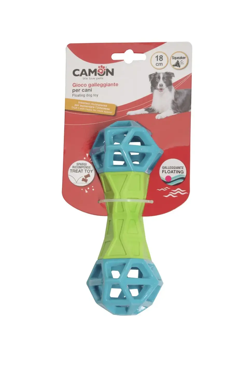 Juguete Perro Mancuerna Portagolosina Flotante 18 cms 2