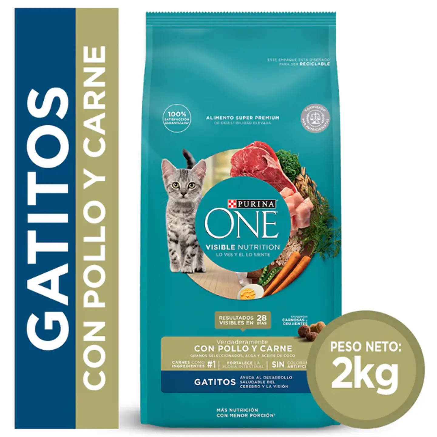 Purina One Gatito Pollo y Carne 2K  1