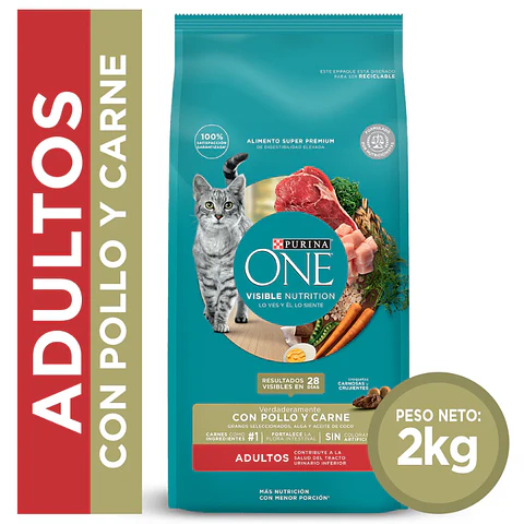  Purina One Gato Adulto 2K Carne