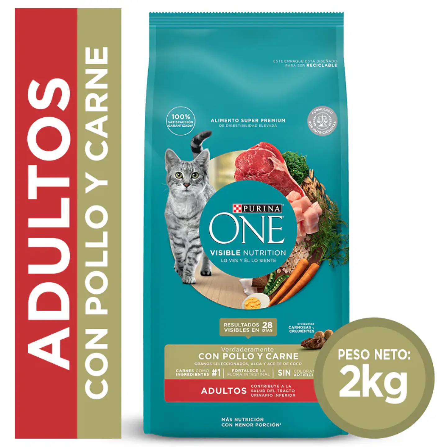  Purina One Gato Adulto 2K Carne 1
