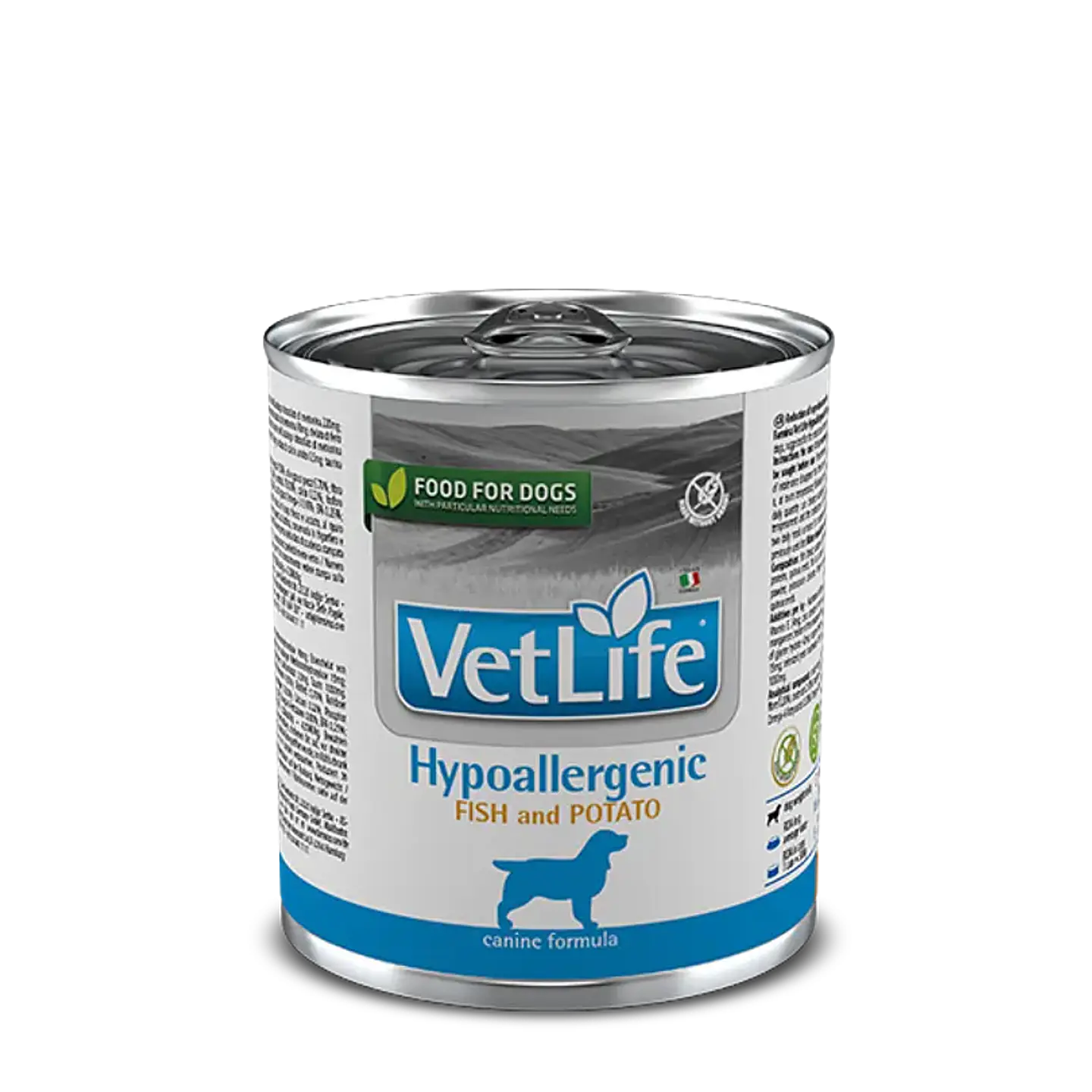 VetLife Comida Humeda Hypoallergenic Pescado Papa 300 grs  1