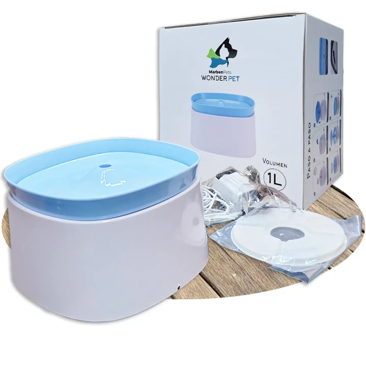 Fuente De Agua Para Gatos 1 Lt  1