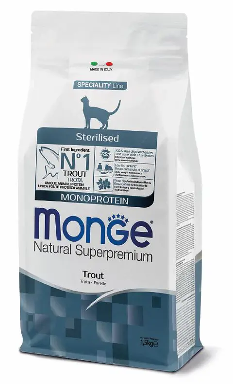 Monge Gato Esterilizado Trucha 1.5K 