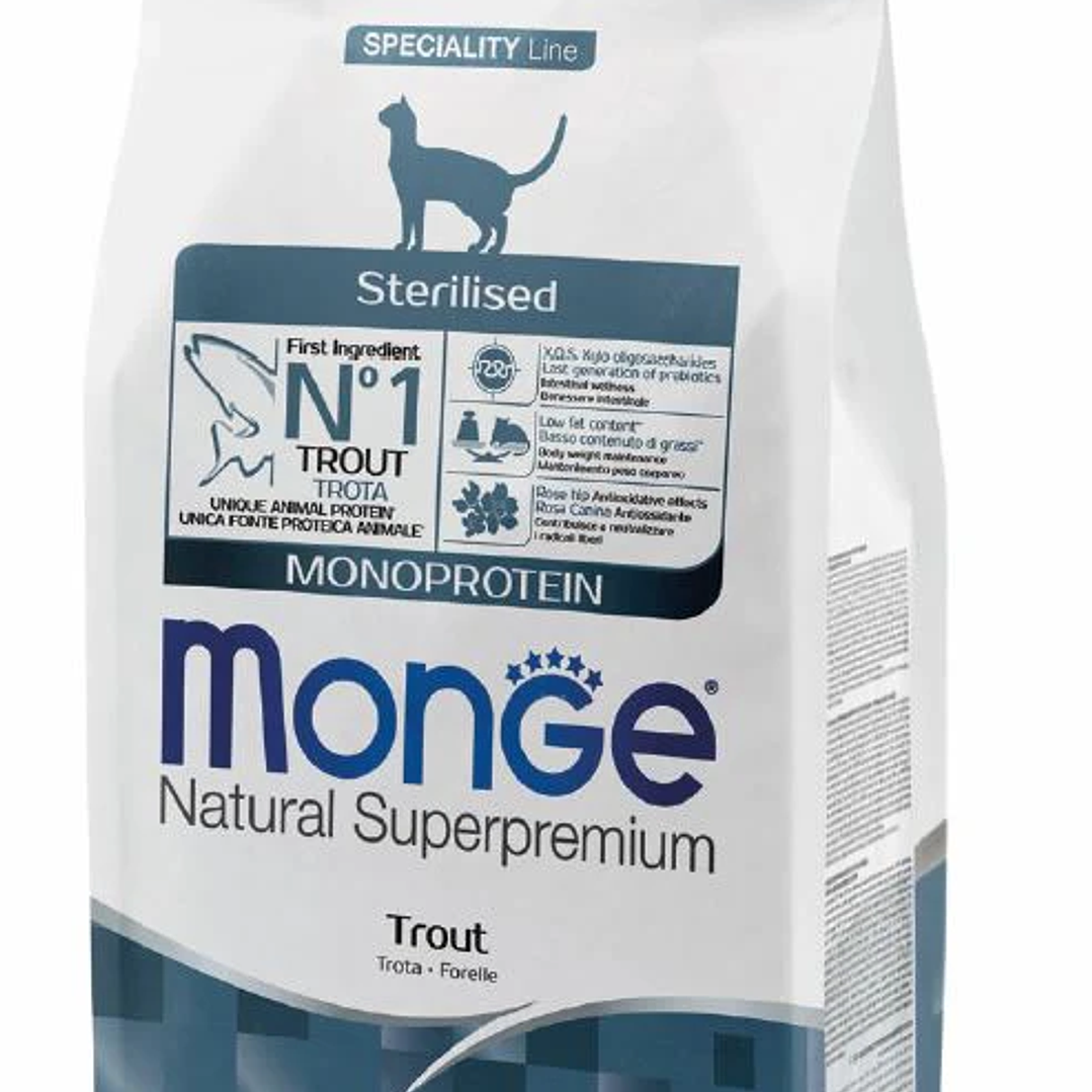 Monge Gato Esterilizado Trucha 1.5K  1