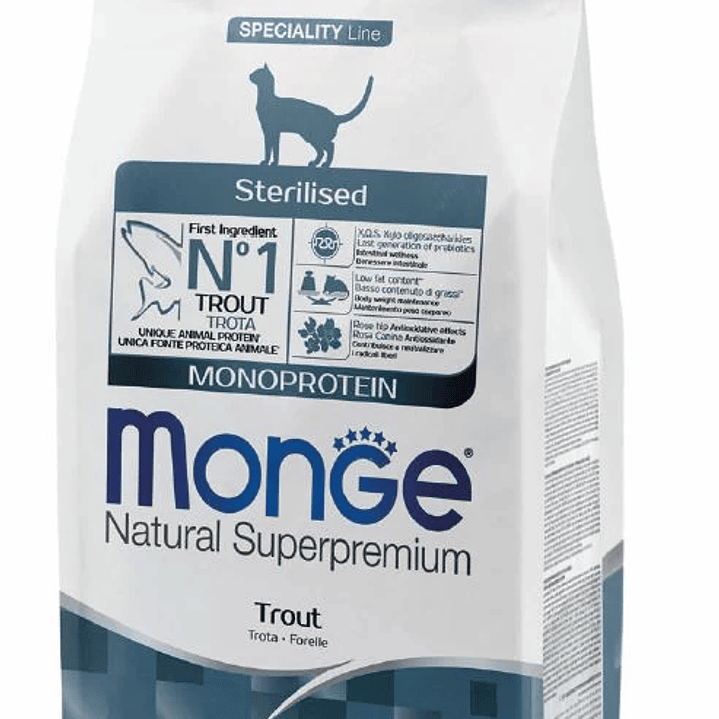 Monge Gato Esterilizado Trucha 1.5K  1