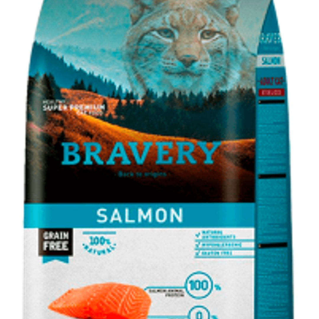 Bravery Salmon Adult Cat Sterilized 7+1  1