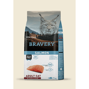 Bravery Salmon Adult Cat Sterilized 7+1 