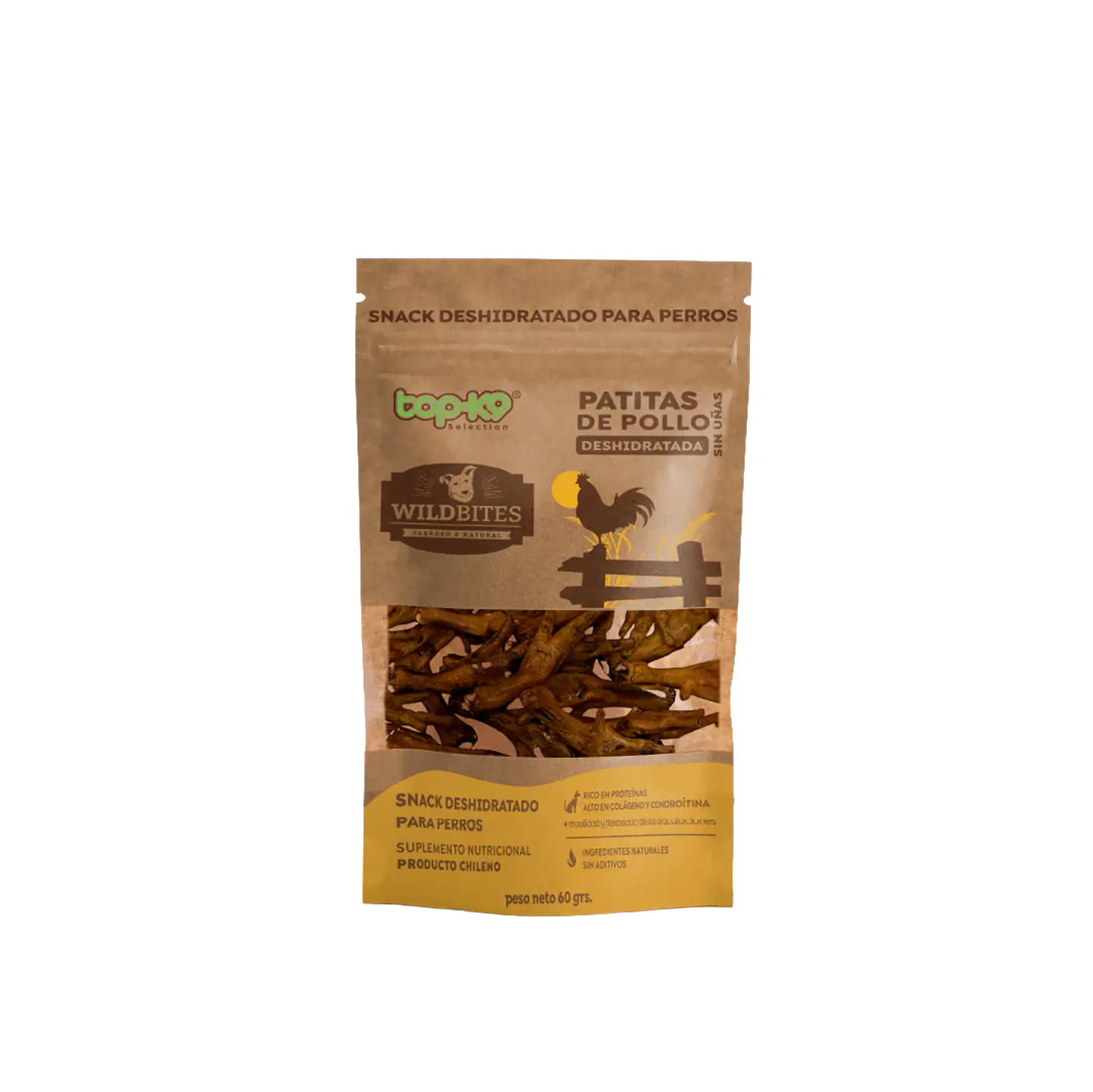 Snack Wild Bites Patitas de Pollo 60g  1