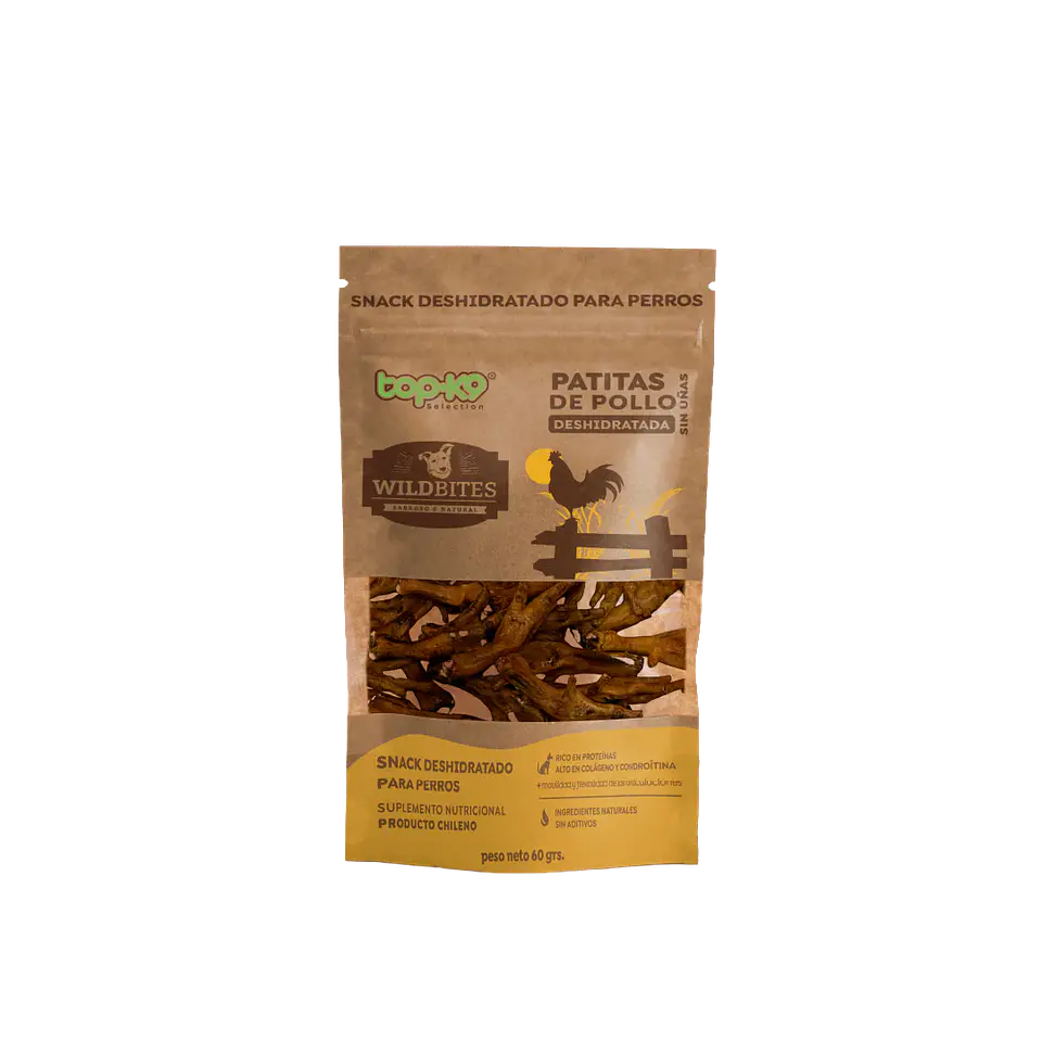 Snack Wild Bites Patitas de Pollo 60g  1
