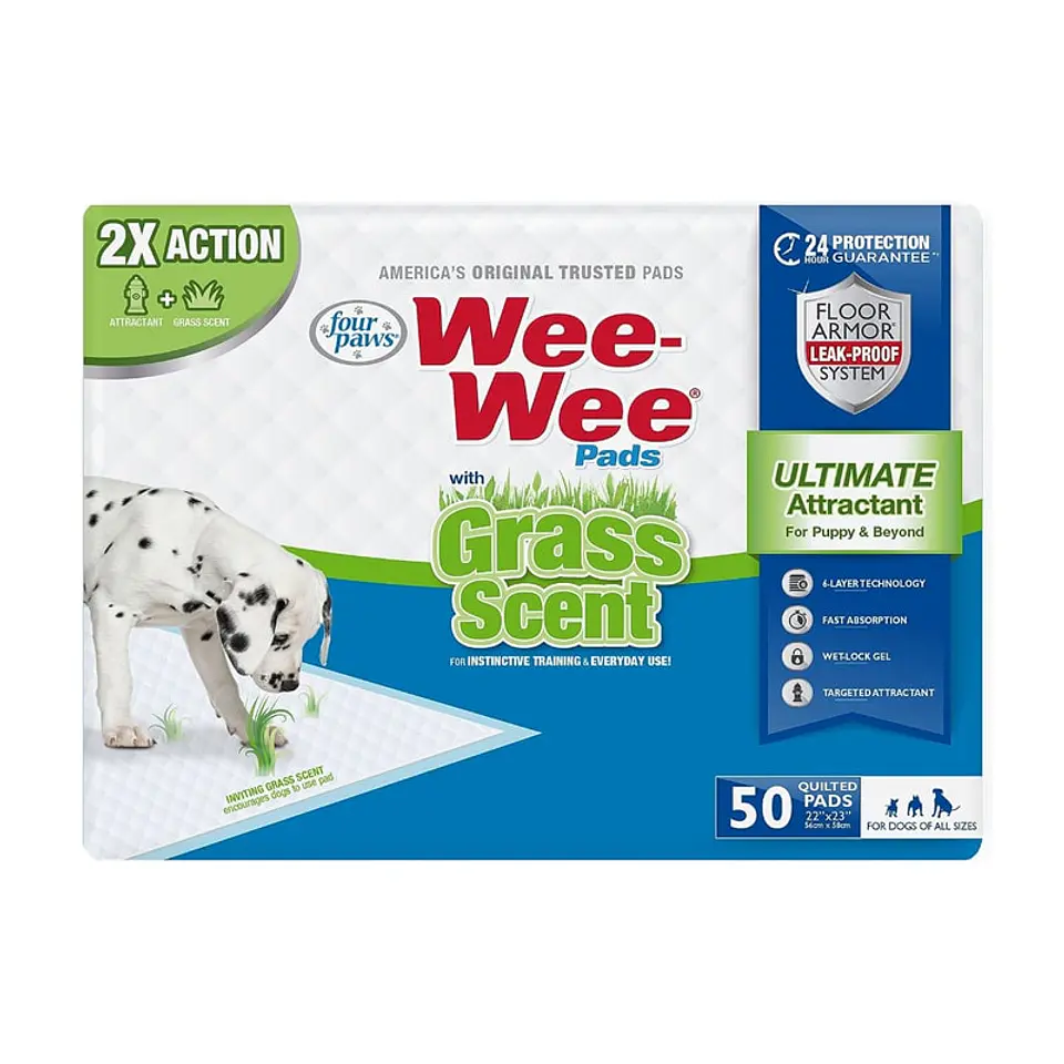 Wee-Wee Pads With Grass Scent  50 Unidades 56x58 cms 1