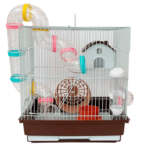 Jaula Hamster 2 Pisos Con Tubos (Canjea hasta 3000PB) 