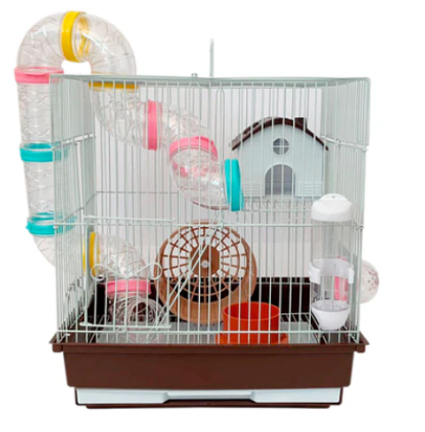 Jaula Hamster 2 Pisos Con Tubos (Canjea hasta 3000PB) 