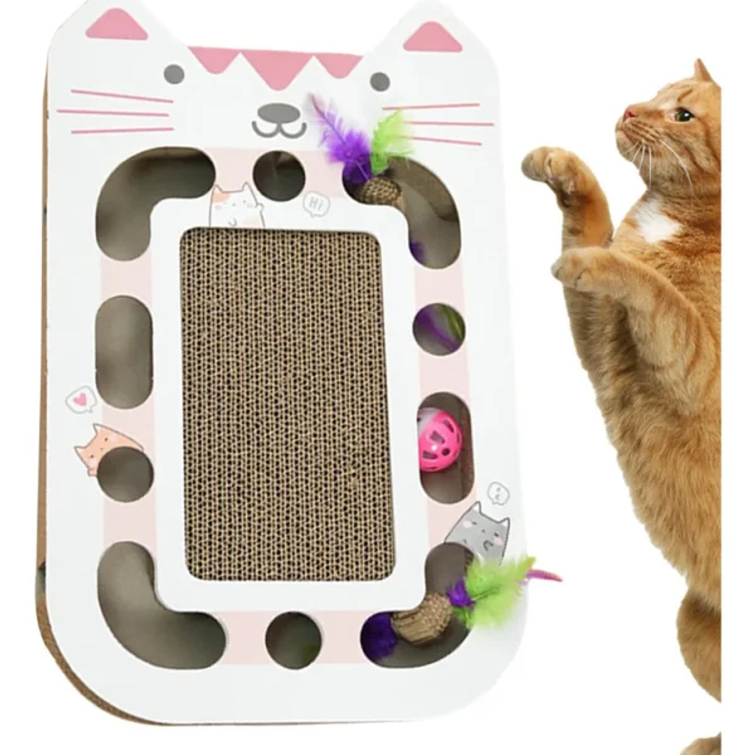 Rascador Con Pelota Para Gato 44x25x5 cms  1