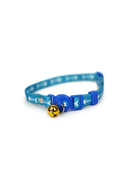 Hey Collar para Gatos Celeste Pescado