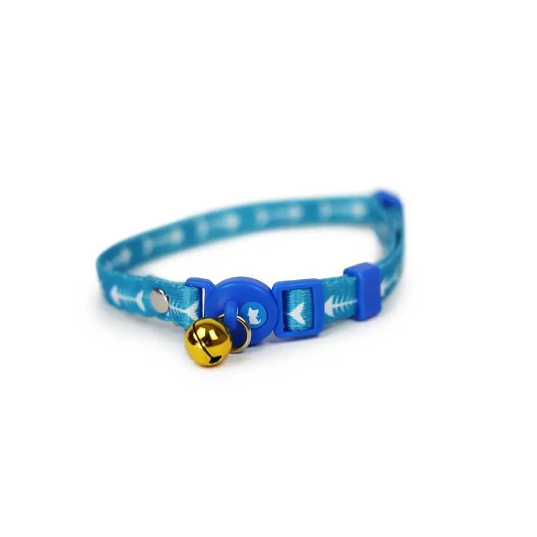 Hey Collar para Gatos Celeste Pescado 2