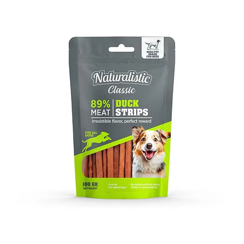 Naturalistic Premio en Tiras para Perros Duck strip 100 grs 